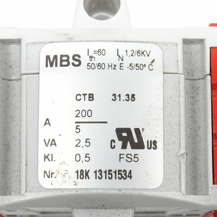 MBS AG 18K13151534 CTB 31.35 Stromwandler 18K 13151534 - Maranos.de