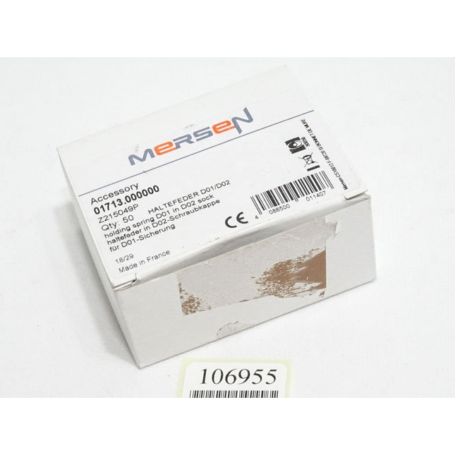 Mersen 01713.000000 Haltefeder D01/D02 / Inhalt:50 Stück / Neu OVP - Maranos.de