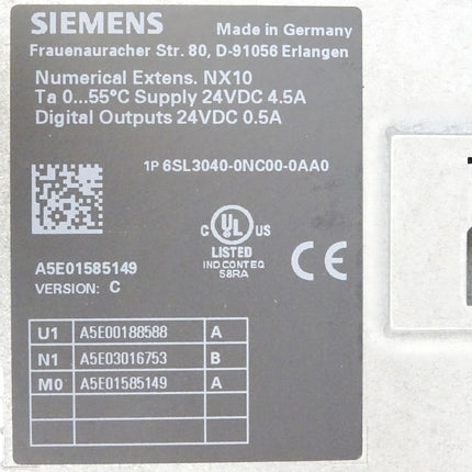 Siemens Sinamics NX10 6SL3040-0NC00-0AA0 6SL3 040-0NC00-0AA0 - Maranos.de