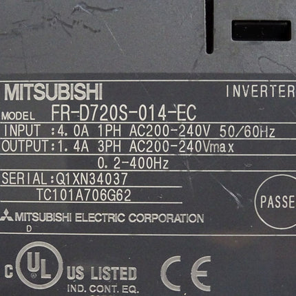 Mitsubishi Inverter FR-D720S-014-EC Umrichter 0.2kW - Maranos.de