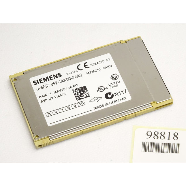 Siemens 6ES7952-1AK00-0AA0 6ES7 952-1AK00-0AA0 Memory Card 1MB - Maranos.de