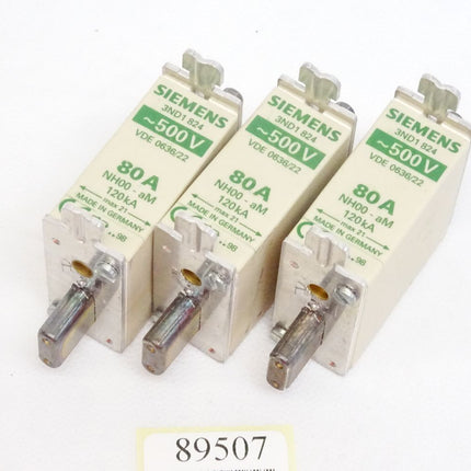 Siemens 3ND1824 / 80A 500V~ NH00 / Inhalt : 3 Stück - Maranos.de
