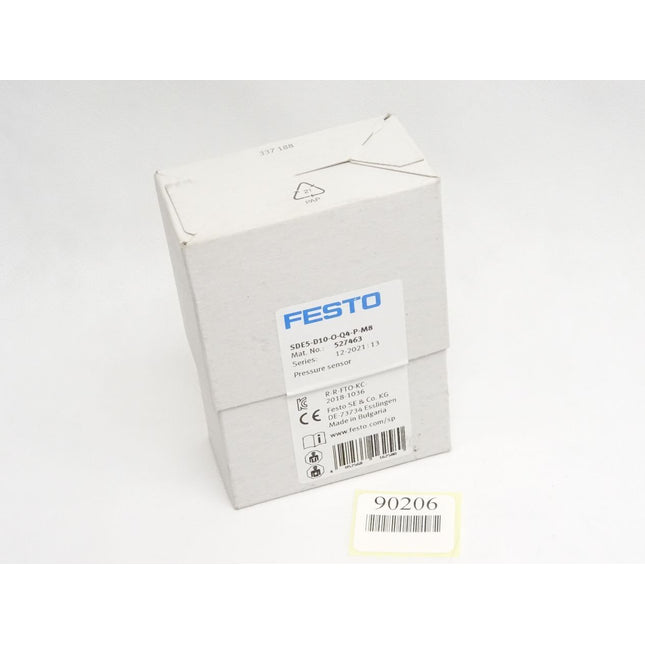 Festo SDE5-D10-O-Q4-P-M8 / 527463 / Drucksensor / Neu OVP versiegelt - Maranos.de