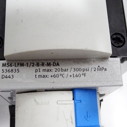 Festo 531030 Wartungseinheit MSB6 541268 MS6-EM1-1/2-S 536835 MS6-LFM-1/2-BRM-DA 660306 - Maranos.de