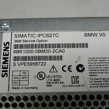 Siemens Simatic Box PC IPC627C / 6BK1000-0BM20-2CA0 / Power Supply A5E31006890-K9 / - Maranos.de