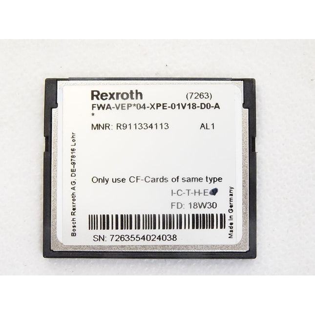 Rexroth Flash Card 4GB R911334113 FWA-VEP*04-XPE-01V18-D0-A - Maranos.de
