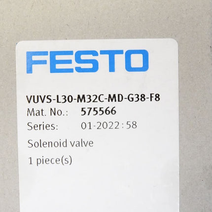 Festo Solenoid Valve 575566 VUVS-L30-M32C-MD-G38-F8 / Neu OVP - Maranos.de