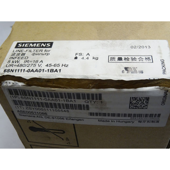 Siemens Line Filter  6SN1111-0AA01-1BA1 / Neu OVP - Maranos.de