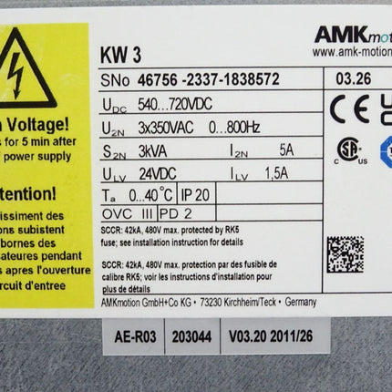 AMK KW3 46756-2337-1838572 03.26 / Neu - Maranos.de