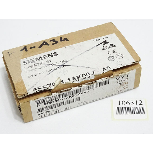 Siemens Memory Card 256KB 6ES7951-1AH00-0AA0 6ES7 951-1AH00-0AA0 / Neu - Maranos.de
