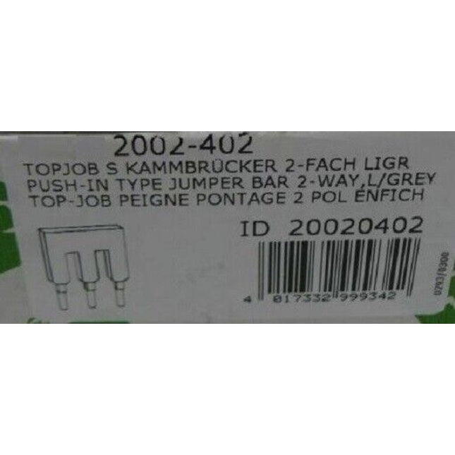 Wago 2002-402 1 Stück Jumper Bar Isoliert 2-Wege NEU - Maranos.de