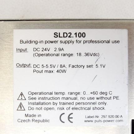 Puls Power Supply SLD 2.5 SLD2.100 - Maranos.de