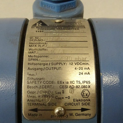Rosemount 1151IT4FA0T22S / I8T99440 Meßumformer für Differenzdruck - Maranos.de