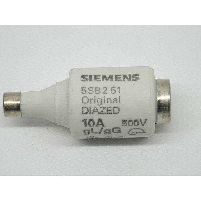 Siemens 5SB251 Diazed 10A Sicherungseinsatz 500V - Maranos.de