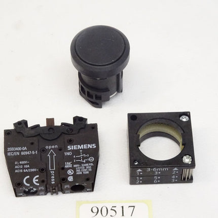 Siemens 3SB3201-0AA11 / 3SB3400-0A mit Drucktaster schwarz / Neu - Maranos.de