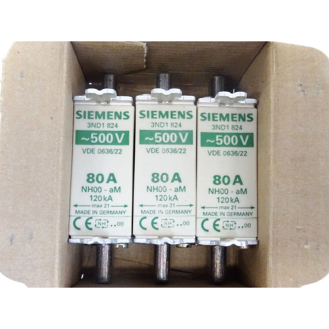 Siemens 3N1824 80A NH00 / Inhalt : 3 Stück / Neu OVP - Maranos.de