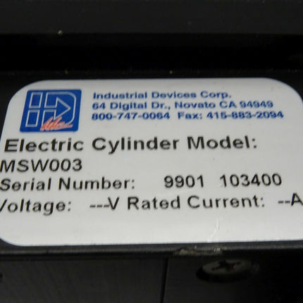 ID Industrial devices MSW003 electric cylinder model Servomotor - Maranos.de