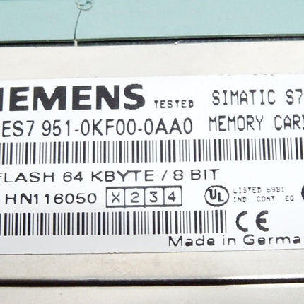 Siemens Memory Card 64KB 6ES7951-0KF00-0AA0 6ES7 951-0KF00-0AA0 - Maranos.de
