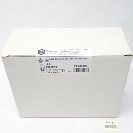 Schlemmer 5308943 Kabelverschraubung M25/21  / D 9,0-18 mm / Inhalt : 25 Stück / Neu OVP versigelt - Maranos.de