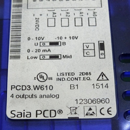 Saia PCD PCD3.W610 Analoges Ausgangsmodul - Maranos.de