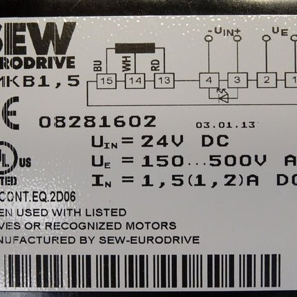 SEW Eurodrive BMKB1,5 08281602 Bremsenansteuerung - Maranos.de