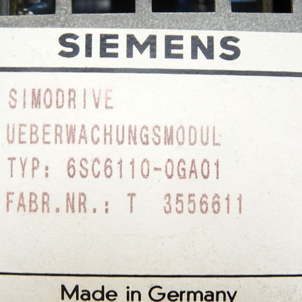 Siemens Simodrive Überwachungsmodul / 6SC6110-0GA01 - Maranos.de