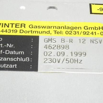 WINTER GMS 8-R 12 NSV - Rack leer Steuerung Gaswarnanlage - Maranos.de