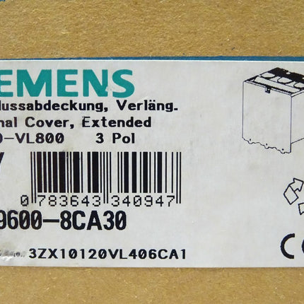 Siemens 3VL9600-8CA30 Anschlussabdeckung Verlängert 3VL9 600-8CA30 mit OVP - Maranos.de