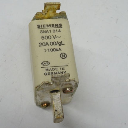 Siemens 3x NH00 Sicherung 20A 3NA1014 / 500V neu-OVP - Maranos.de