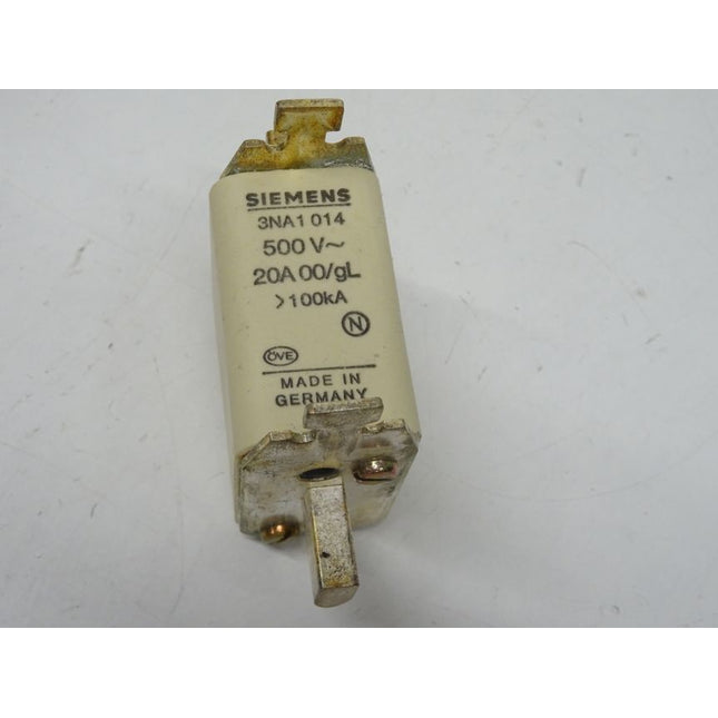 Siemens 3x NH00 Sicherung 20A 3NA1014 / 500V neu-OVP - Maranos.de