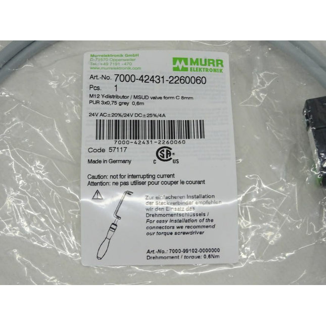 Murr Elektronik 7000-42431-2260060 / M12 / Code 57117 NEU - Maranos.de
