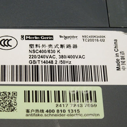 Schneider Electric Merlin Gerin Leistungsschalter NSC400K NSC400/630K / Neu - Maranos.de