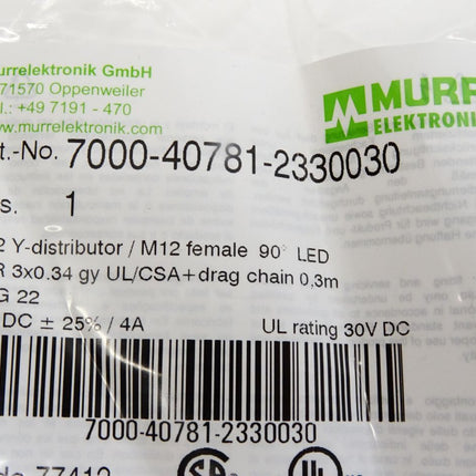 Murr Elektronik Kabel 7000-40781-2330030 / Neu OVP - Maranos.de