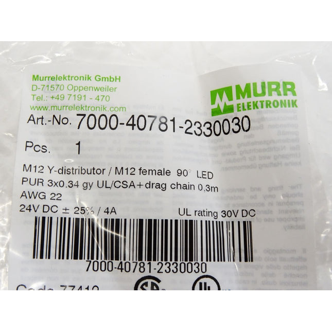 Murr Elektronik Kabel 7000-40781-2330030 / Neu OVP - Maranos.de