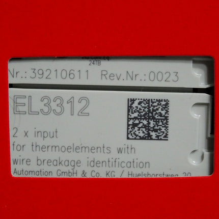Beckhoff EL3312 Rev.0023 analoge Eingangsklemme / Neu OVP versiegelt - Maranos.de