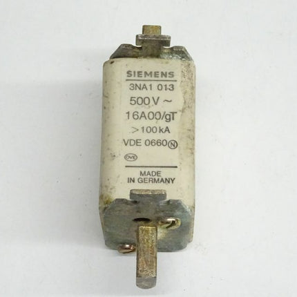 Siemens 3NA1 013 Sicherung 500V / 16A 00/gT 3NA1013 / VDE0660 - Maranos.de