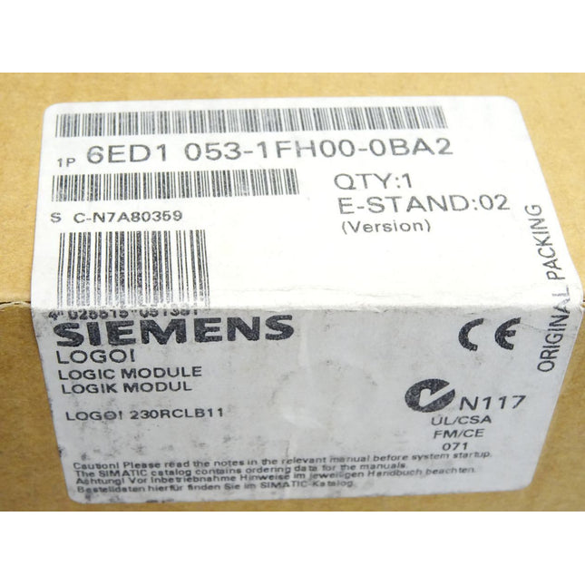 Siemens LOGO! 6ED1053-1FH00-0BA2 6ED1 053-1FH00-0BA2 Neu OVP versiegelt - Maranos.de