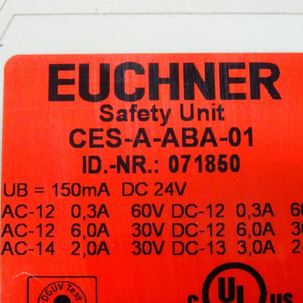 Euchner Safety Unit CES-A-ABA-01 / 071850 - Maranos.de