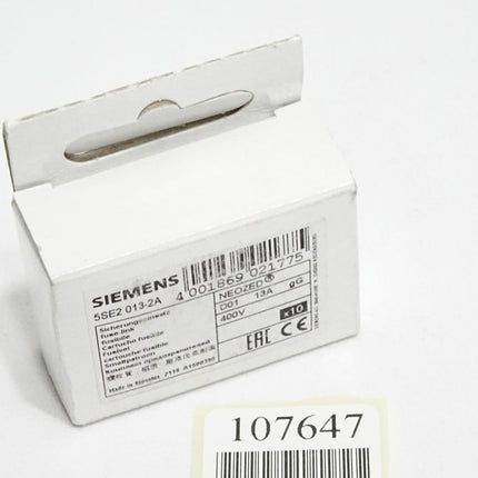 Siemens Sicherungseinsatz 5SE2013-2A 5SE2 013-2A 13A 400V / Inhalt:10 Stück / Neu OVP - Maranos.de