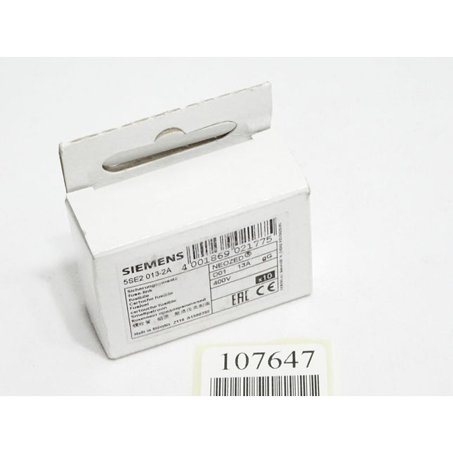 Siemens Sicherungseinsatz 5SE2013-2A 5SE2 013-2A 13A 400V / Inhalt:10 Stück / Neu OVP - Maranos.de