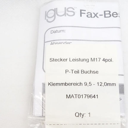 Stecker Leistung M17 4-polig Leistungsstecker / P-Teil Buchse / MAT0179641 / Neu OVP - Maranos.de
