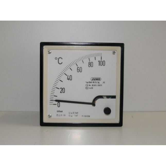 JUMO QAd-96 lbg / 220V / 0-100C / Mess-Regler Drehspul-Anzeigeinstrument - Maranos.de