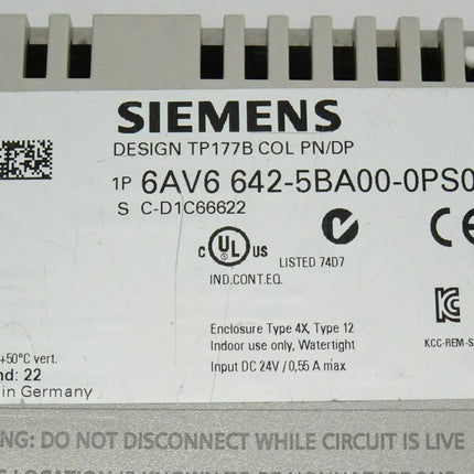 Siemens Design TP177B COL PN/DP 6AV6642-5BA00-0PS0 / 6AV6 642-5BA00-0PS0 Touch Panel - AEG - Maranos.de