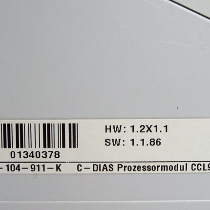 Sigmatek CCL911 12-104-911-K CD Prozessor CCL911-K HW:1.2X1.1 / Unbenutzt - Maranos.de