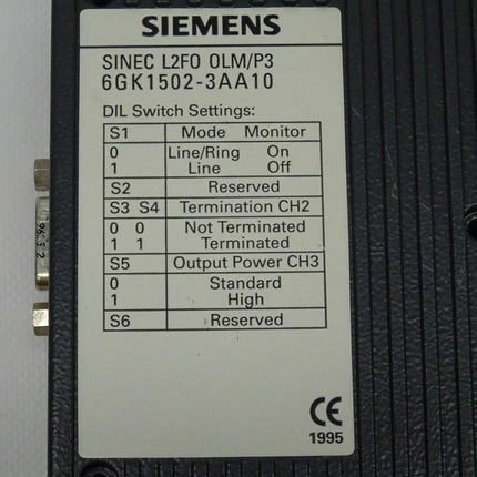 Siemens 6GK1502-3AA10 Sinec L2FO OLM/P3 // 6GK1 502-3AA10 - Maranos.de