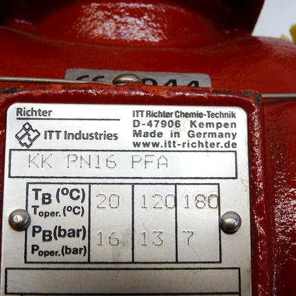 ITT Richter Chemie-Technik KK PN16 PFA Heavy duty-Kugelhahn - Maranos.de