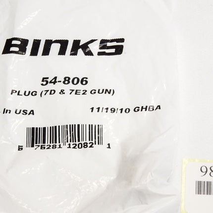 Binks 54-806 PLUG 7D & 7E2 Gun / Neu OVP - Maranos.de