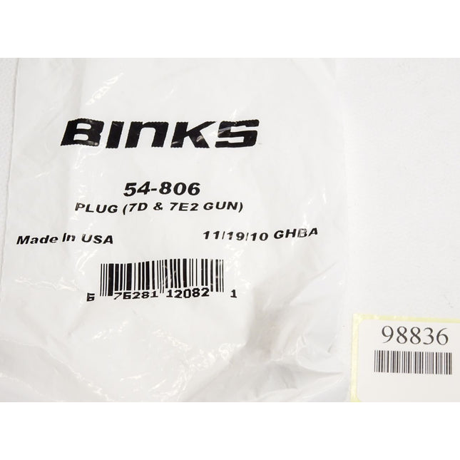 Binks 54-806 PLUG 7D & 7E2 Gun / Neu OVP - Maranos.de