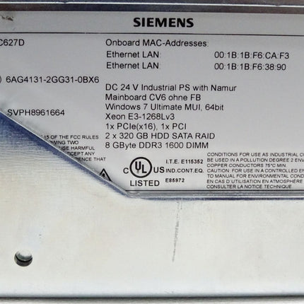 Siemens Simatic IPC627D 6AG4131-2GG31-0BX6 - Maranos.de
