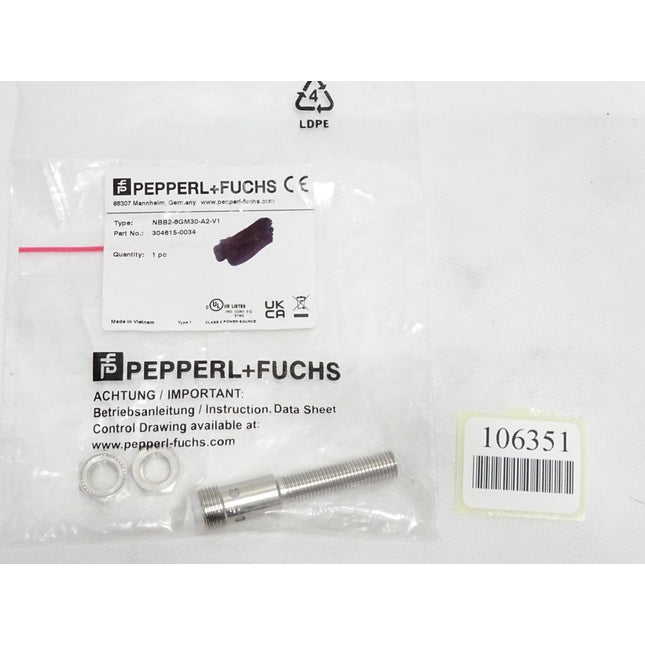 Pepperl+Fuchs 304615-0034 NBB2-8GM30-A2-V1 Induktiver Sensor / Neu OVP - Maranos.de